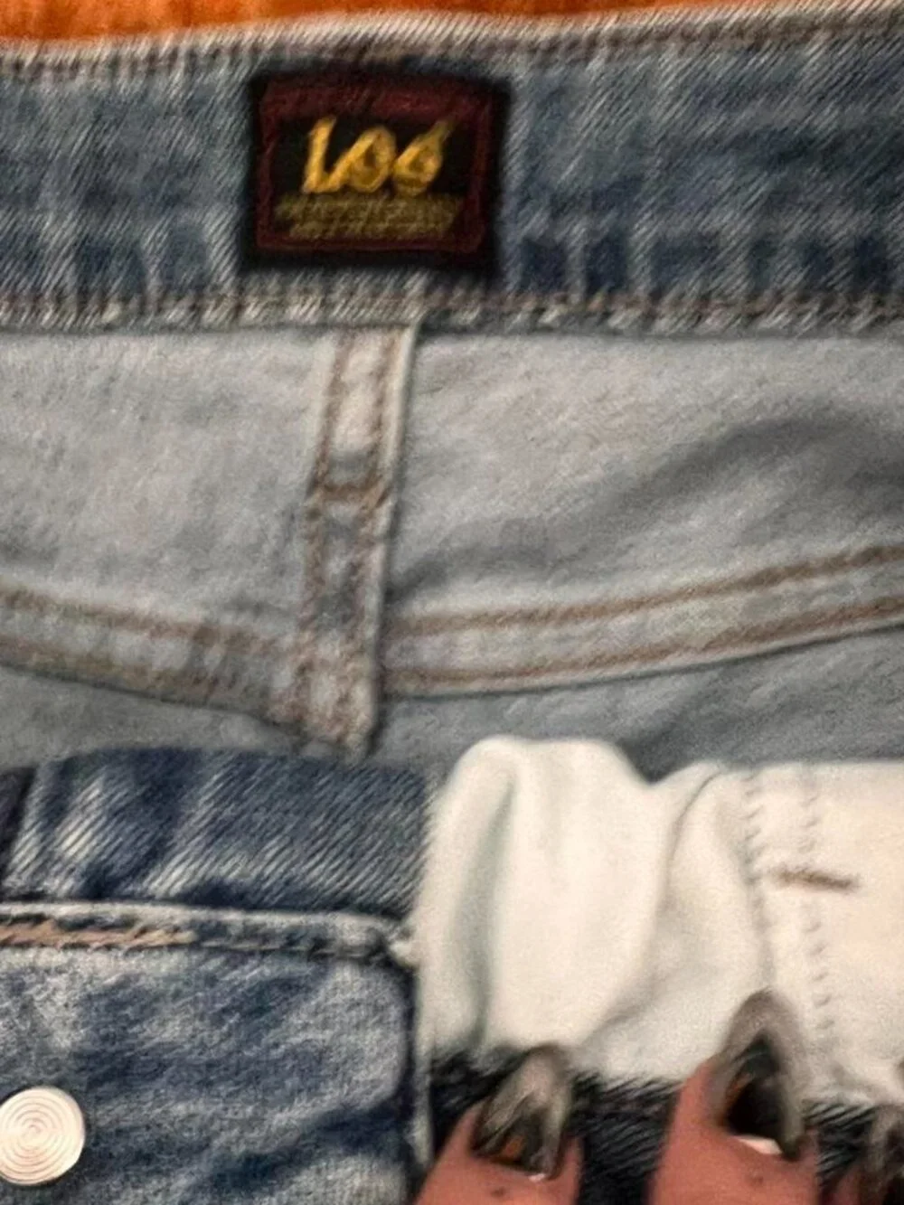 Vintage Lee cotton stretch denim shorts that can also be worn as baggy jorts
